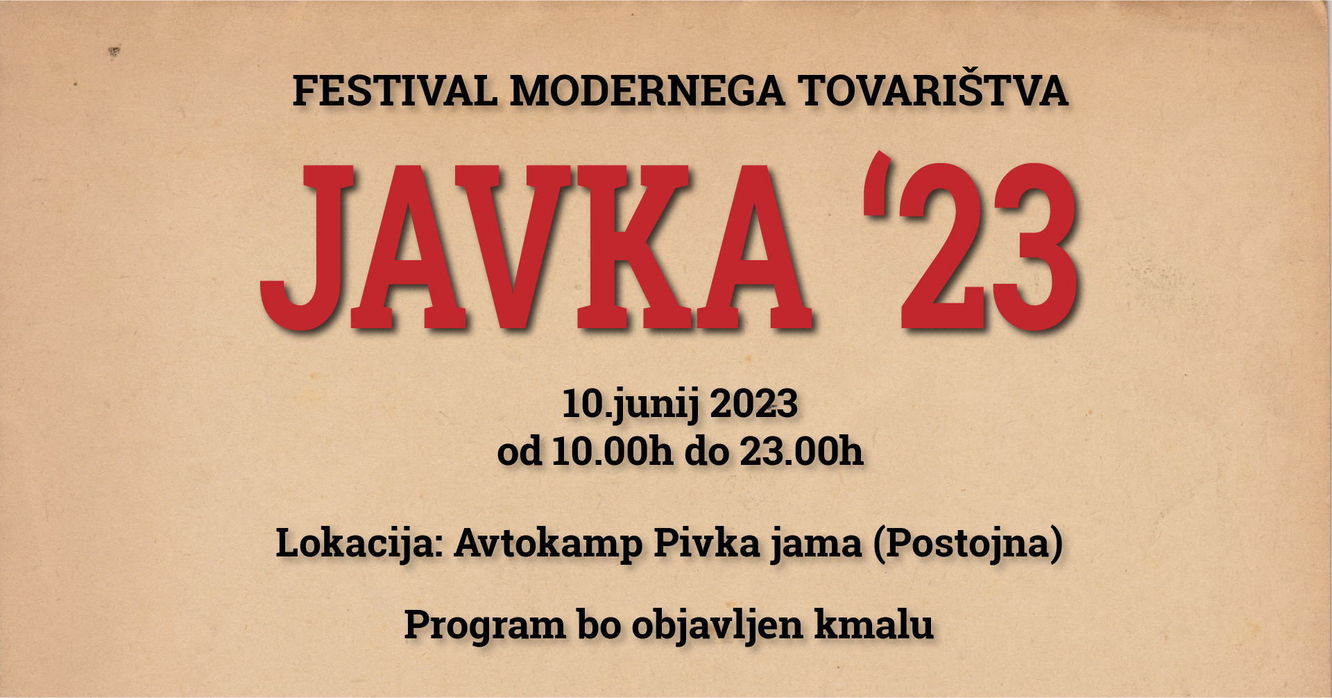 Festival modernega tovarištva JAVKA ’23